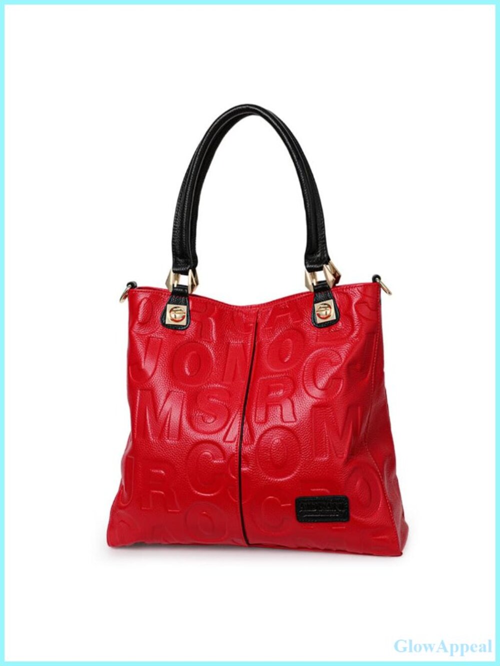 Cowhide Leather Bucket Handbag Shoulder Bag Large Capacity Business
